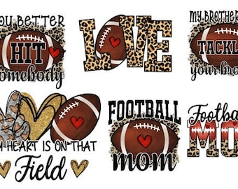 Football Mom PNG Bundle: Sublimation Image Files (Digital Download