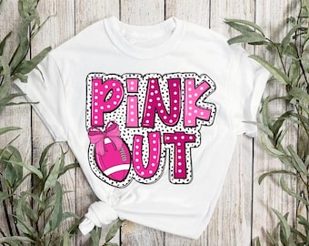 Pink Out Fußball Brustkrebs Bewusstsein PNG (Digital Download)