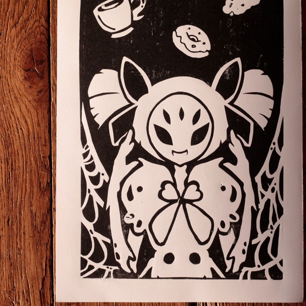 Undertale linocut