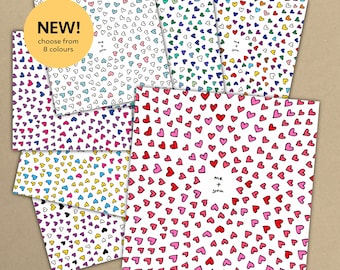 Me + You LGBTQ Valentine's Card & Pride colour options: Traditional / Rainbow / Bisexual / Trans / Non-binary / Lesbian / Gay