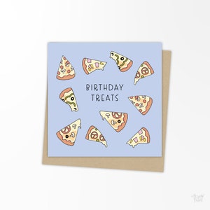 Geburtstag behandelt Pizza Karte