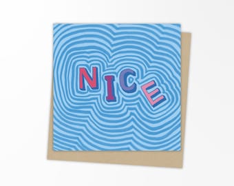 NICE Lettering Card - Etsy