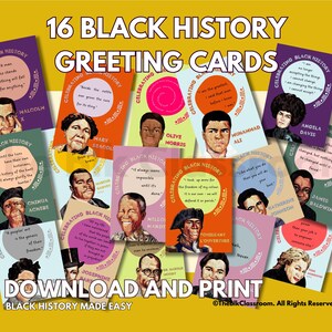 Cartes de voeux imprimables sur l'histoire des Noirs – 16 designs inspirants et citations célèbres