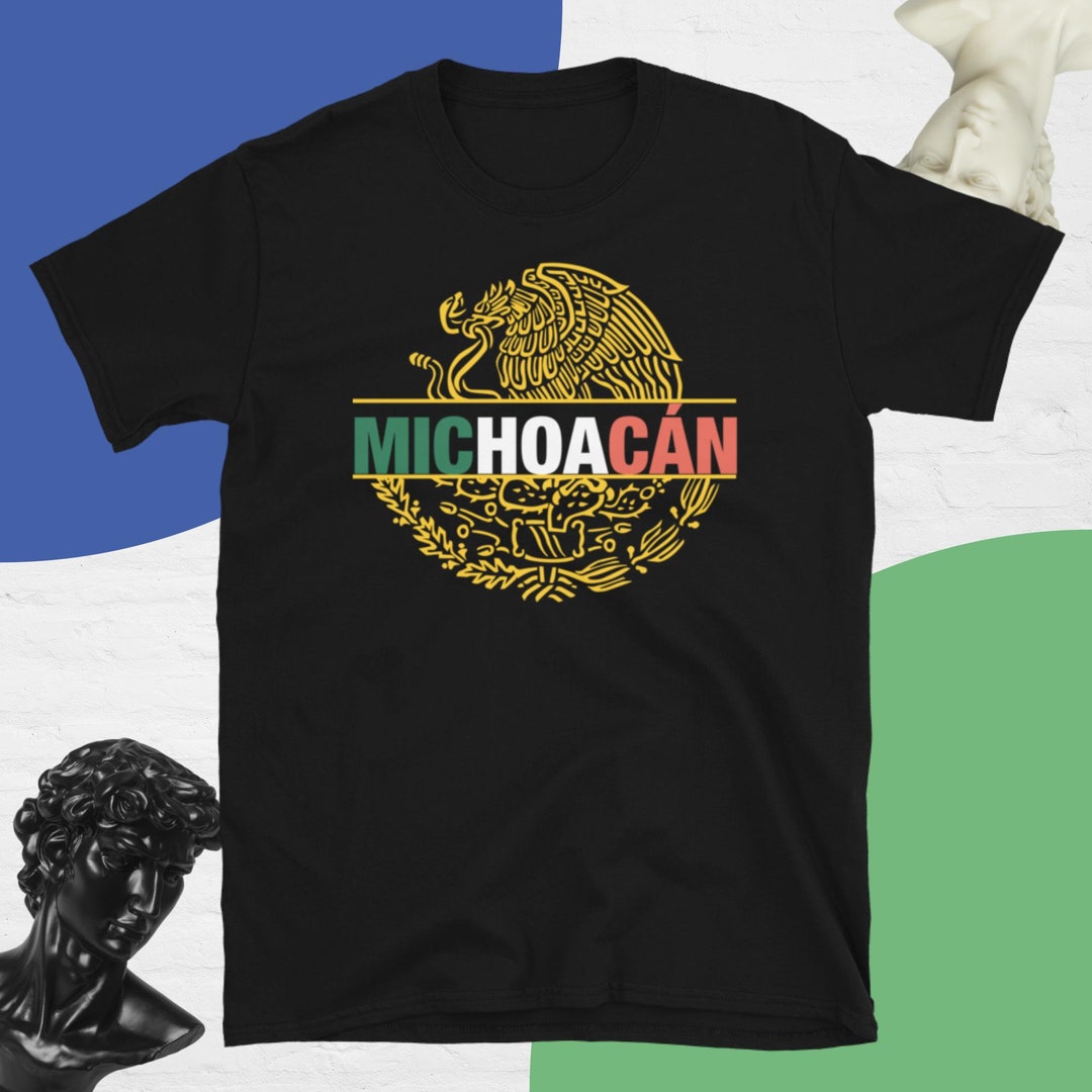 Michoacan Escudo Nacional Mexicano Playera Short-sleeve Unisex T-shirt ...