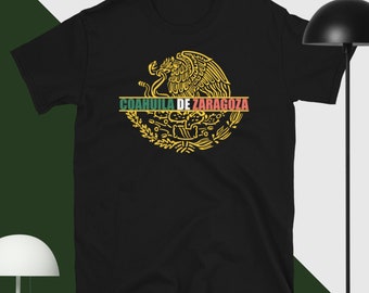 T-shirt unisex a manica corta Coahuila De Zaragoza Escudo Nacional Mexicano Playera