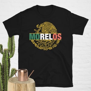 Morelos Escudo Nacional Mexicano Playera Short-Sleeve Unisex T-Shirt