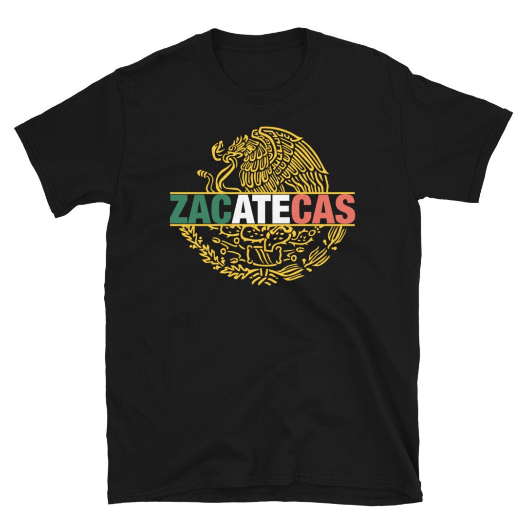Zacatecas Escudo Nacional Mexicano Playera Shortsleeve Unisex Tshirt