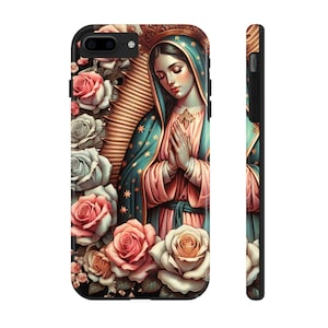 Robuste Telefonhülle - Virgen De Guadalupe, Katholisches Zubehör, Glaube Telefonhülle, Religiöse Geschenke, Religiöse Telefonhülle