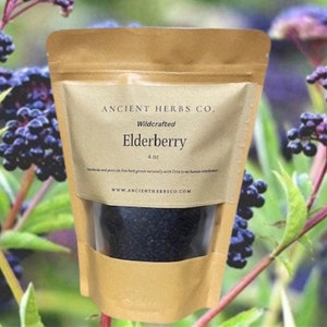 Wildcrafted ELDERBERRY Dried whole Elderberries to Make Teas Tincture Capsules etc | Non GMO Pesticide & Herbicide Free