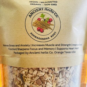 USDA Organic ASHWAGANDHA ROOT Dried Herb for Herbal Teas | Tinctures | Capsules bild 2