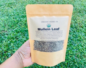 USDA Dried Organic MULLEIN leaf herb for Teas Tinctures Capsules etc | Cut & sifted