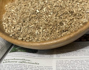 USDA Organic MARSHMALLOW Root Herb | Certified Organic | Dried Herb for Teas, Tinctures, Capsules