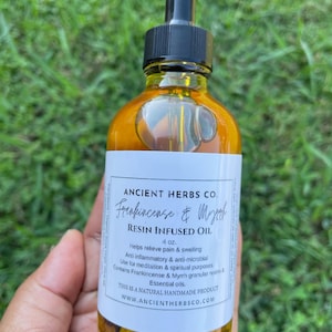 Handcrafted FRANKINCENSE & MYRRH Granular Incense resin Infused Oil | Spiritual | Meditation Oil