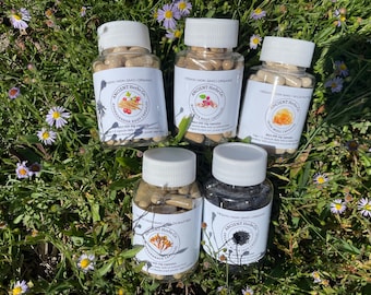 Organic ASHWAGANDHA Root Capsules 500mg (80 capsules) BURDOCK root | Black seeds | Bladderwrack | Irish Moss
