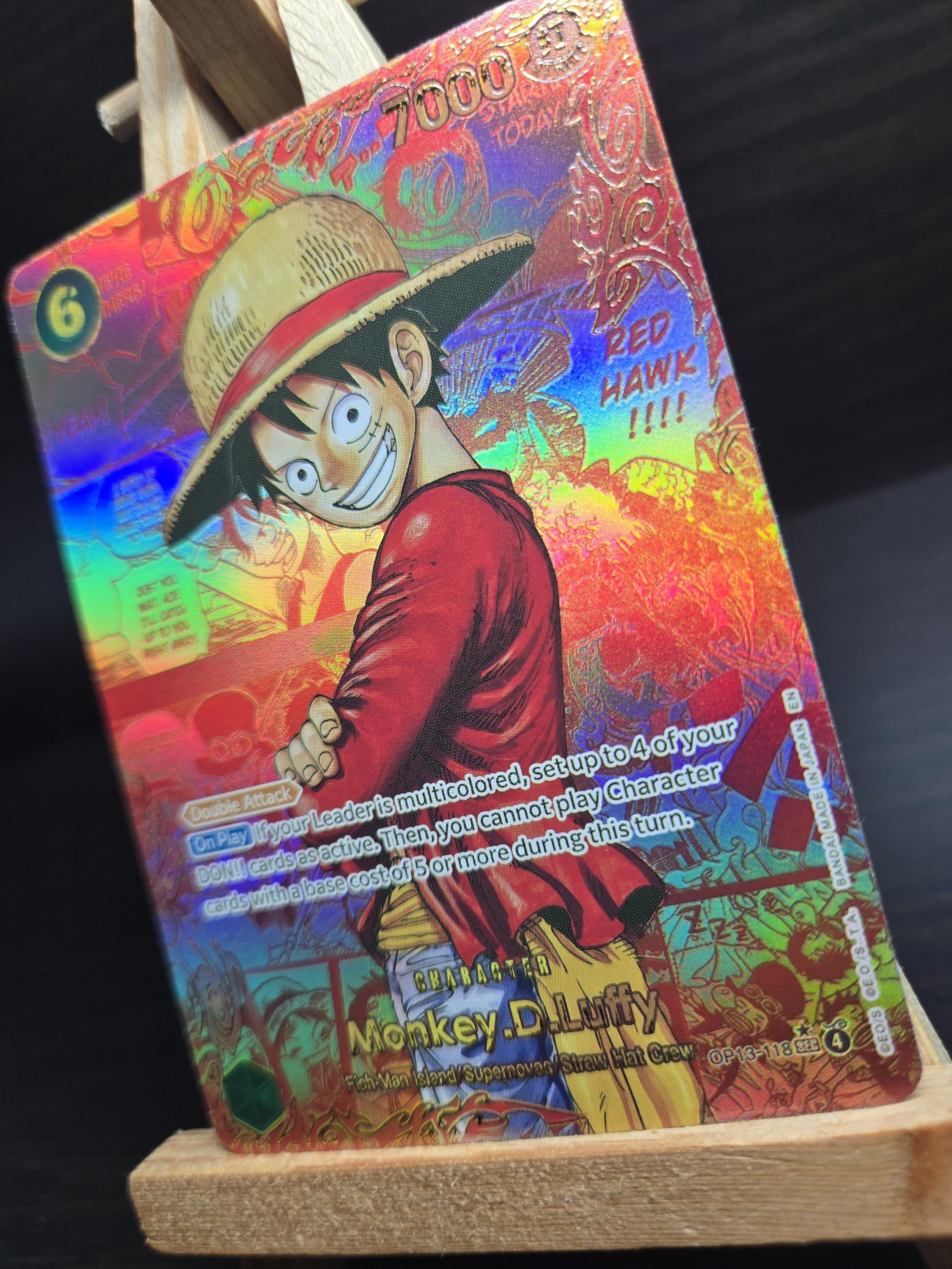 TEXTURED PROXY Monkey D Luffy Red Super Alternate Art OP13-118