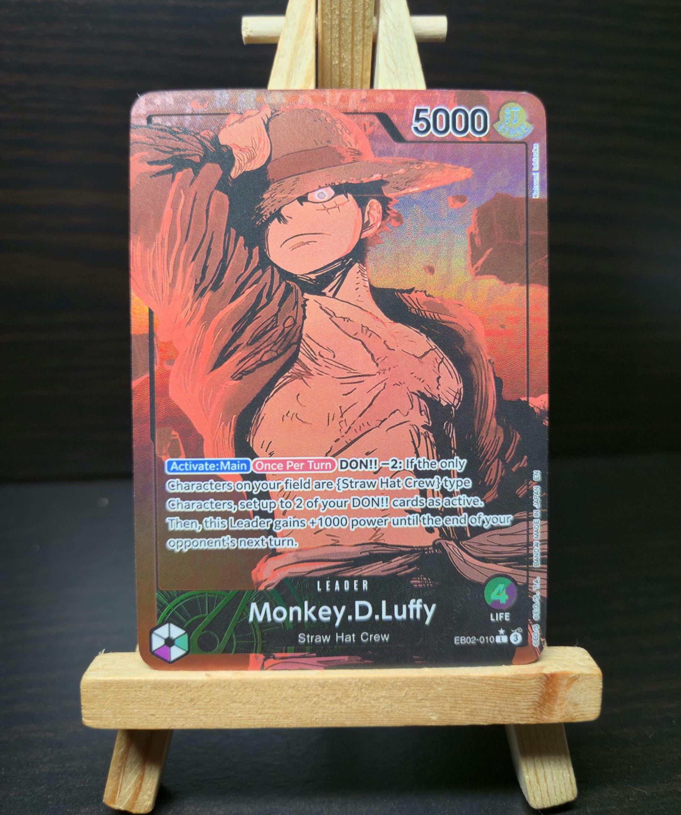 TEXTURED PROXY Monkey D Luffy AA Leader EB02 One Piece Tcg - Etsy