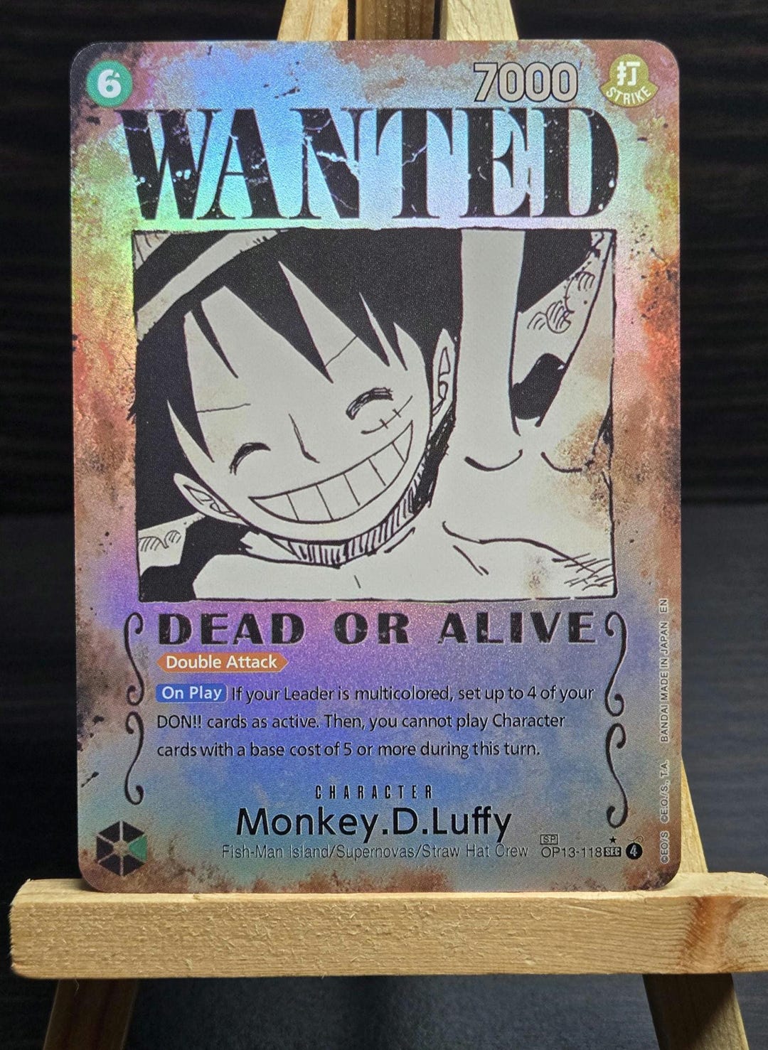 TEXTURED PROXY Monkey D Luffy Wanted Poster - One Piece Tcg OP 13