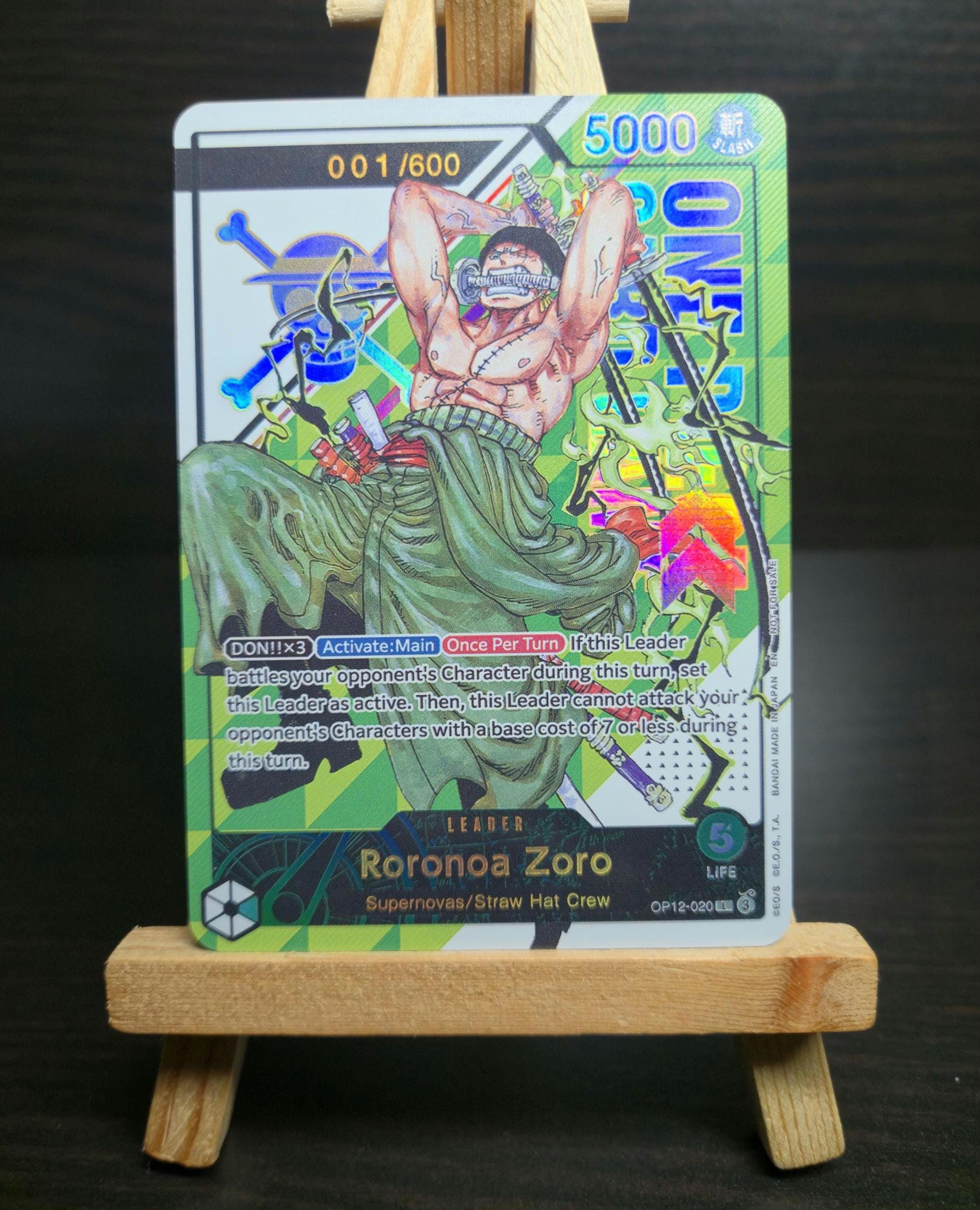 TEXTURED PROXY Roronoa Zoro OP012-020 English Promo Serial Number
