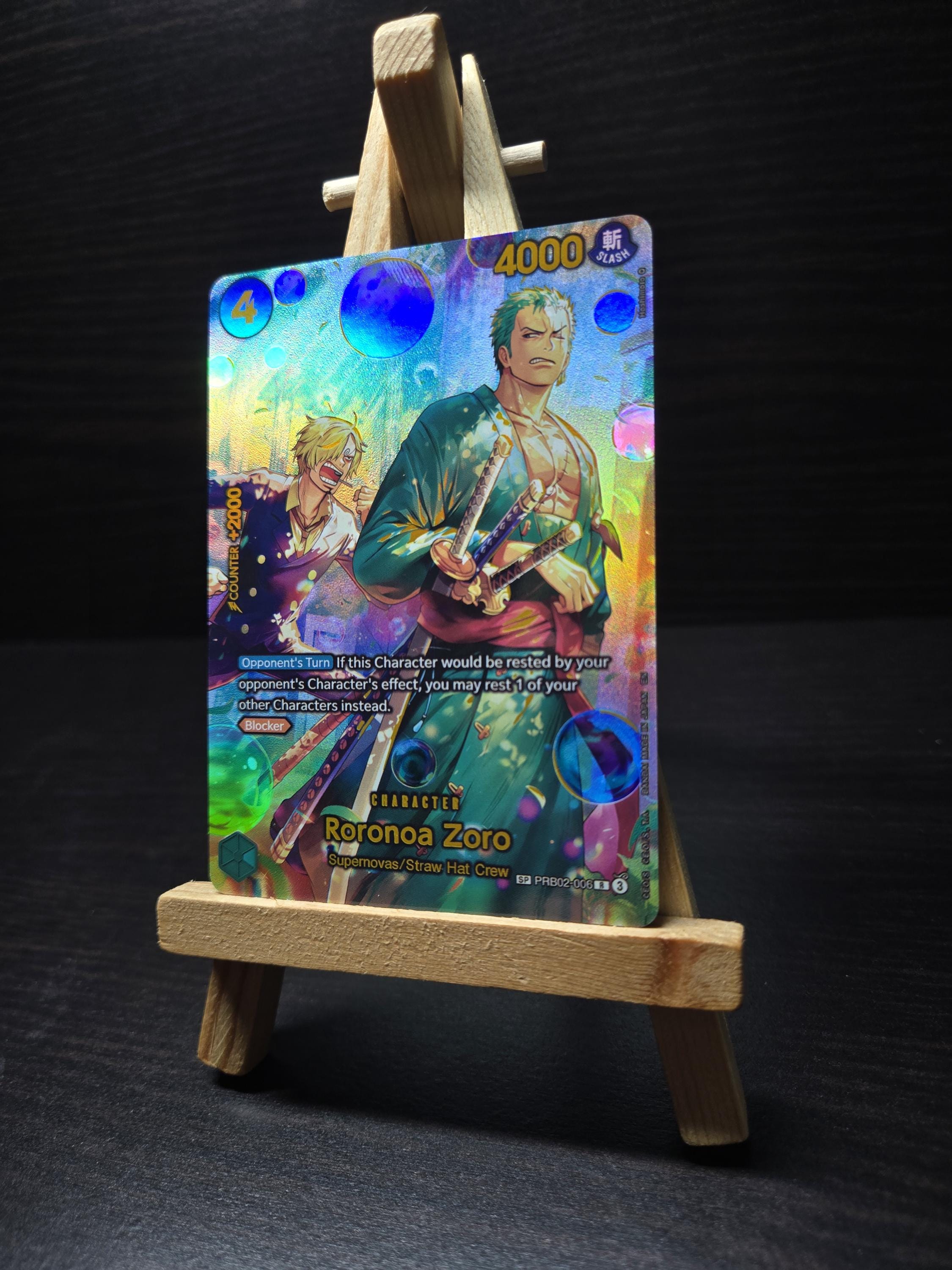 TEXTURED PROXY Roronoa Zoro SP Prb 2 English One Piece Tcg - Etsy