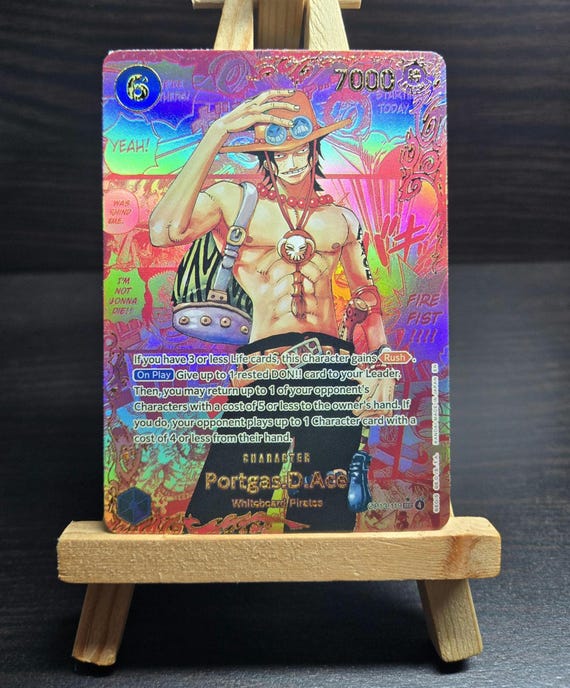 TEXTURED PROXY Portgas D Ace Red Super Alternate Art OP13-119