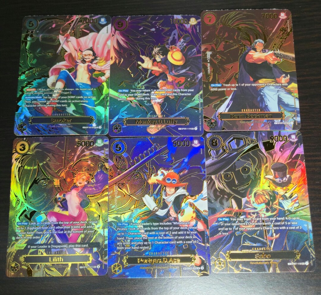 TEXTURED PROXY One Piece Tcg Op 13 - Set of 6 Proxy - Carrying on His ...