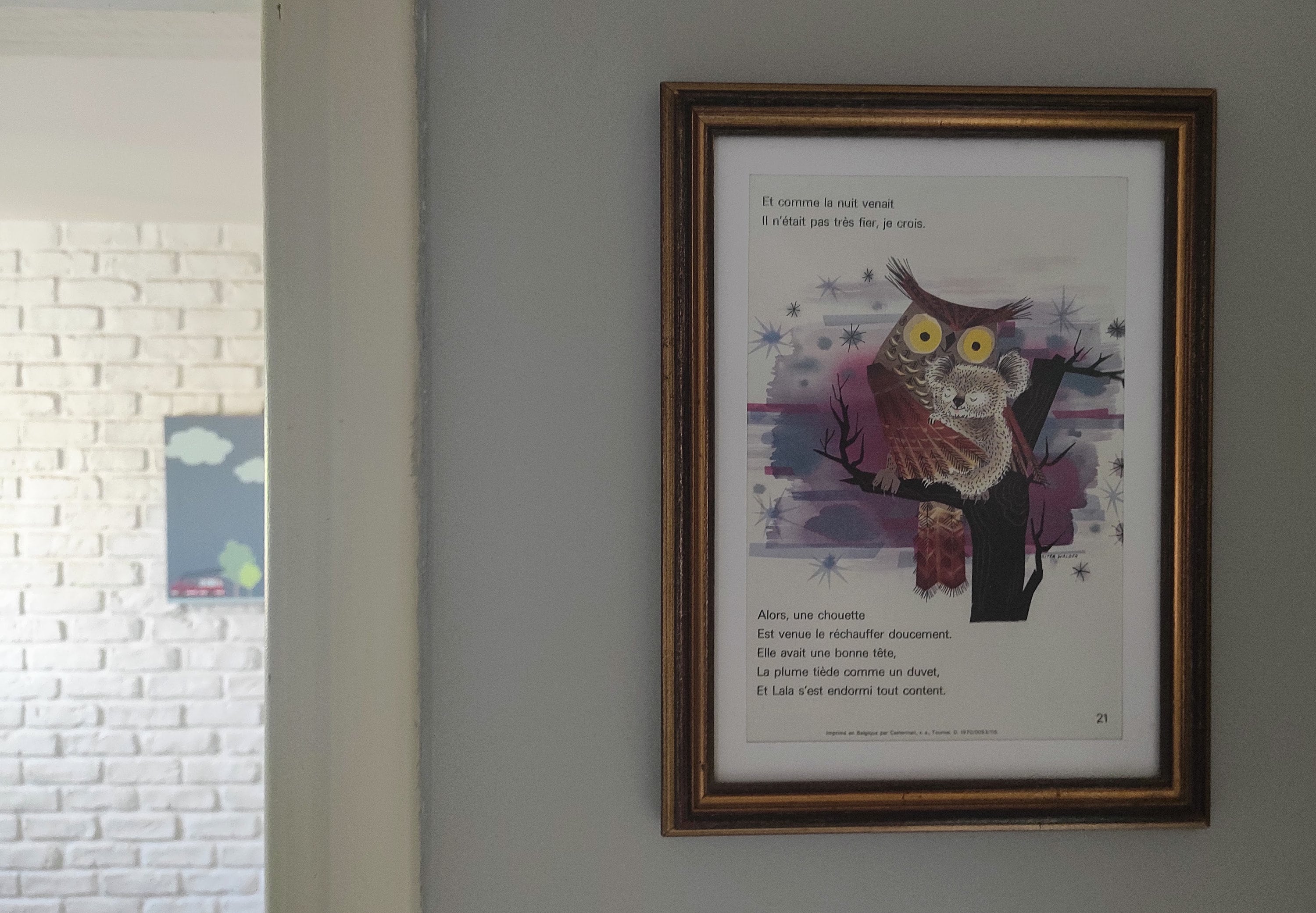 Illustration Encadrée de Gitta Mallasz | Dialogues avec L'ange , 1970 Original , Vendu Encadré Sold 