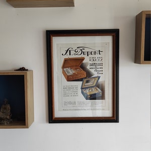 ad period advertising "Dupont" 1930 original paris France sold framed framed