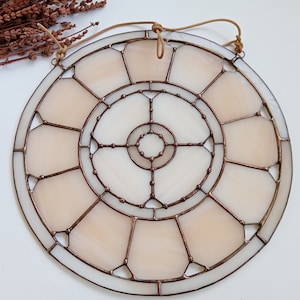 Stained Glass Flower Mandala Suncatcher,  Stained Glass Flower Mandala Hanging, Decorative Hanging, Window Wall Home Decor