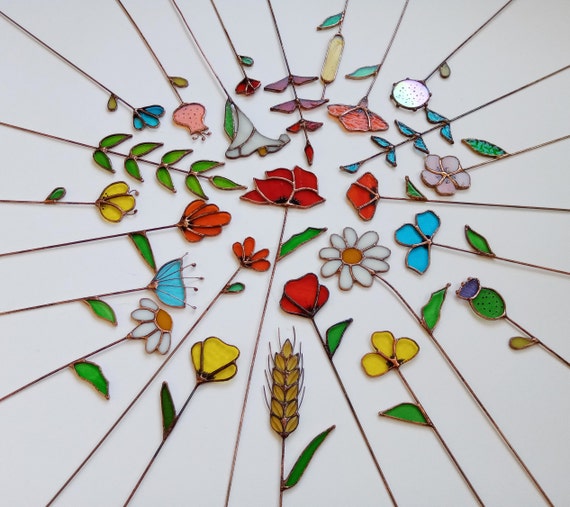 Stained Glass Wildflower Bouquet: Everlasting Floral Arrangement