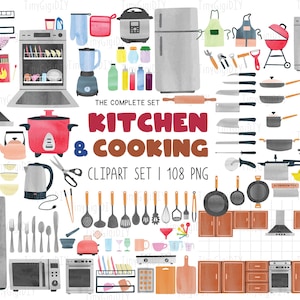Conjunto De Utensílios De Cozinha Clipart, Conjunto De Clipart De Cozinha Png, Cozinha Png, Cozinha Png, Download De Sublimação De Suprimentos De Cozinha, Clipart De Cozinha