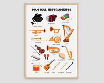 Musical Instruments Poster: Montessori Classroom Decor (Digital Download)