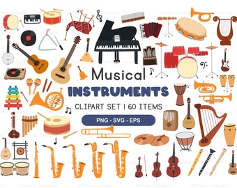 Musical Instruments Poster Printable Wall Art Digital, Montessori Homeschool Educational Posters For Kids, Preschool Math Classroom Decor