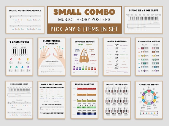 Piano Music Theory Posters: Music Room Decor (Digital Download)