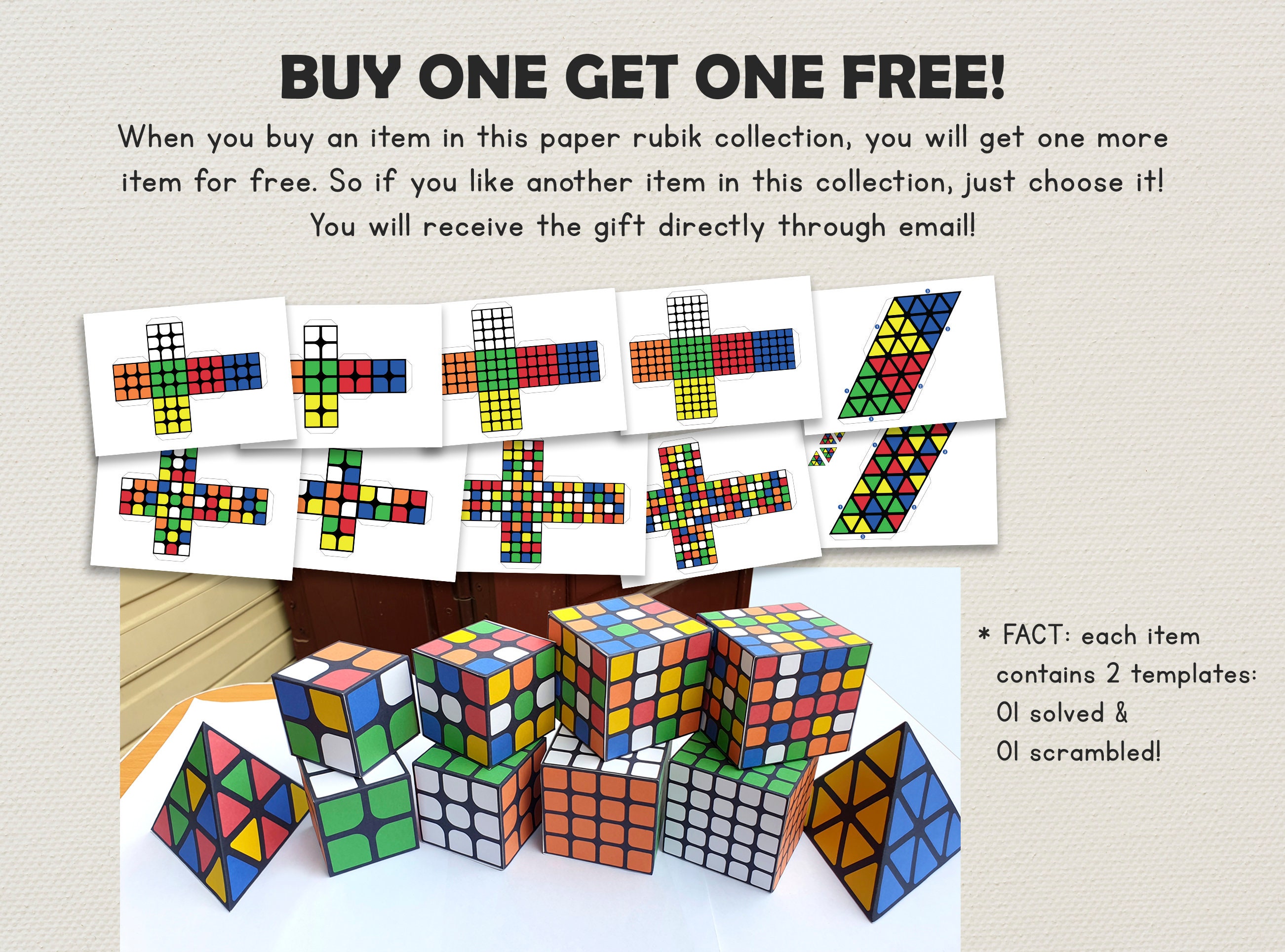 Printable Paper Rubik Pyraminx Template Do It Yourself Rubik - Etsy Canada
