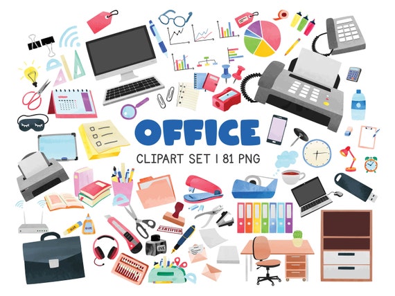 Office Supplies Graphics Set – Digitalartsi