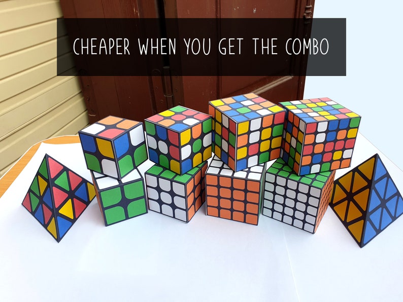 Printable Paper Rubiks Cube 3x3x3 Do It Yourself Rubik Cube Etsy Norway