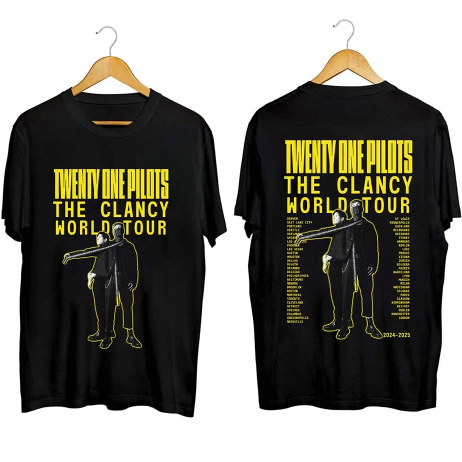 Discover Pilotss Band The Clancy World Tour 2024 Shirt, Pilotss band Band Fan Shirt