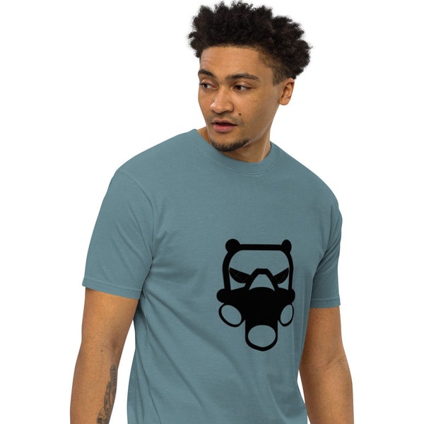 Gas mask bear Men’s premium heavyweight tee