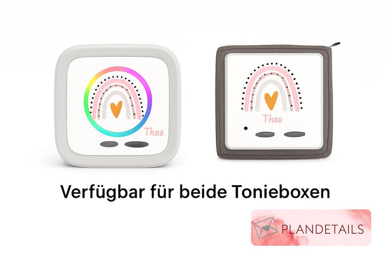 Toniebox und Toniebox 2  Schutzfolie Regenbogen Rosa Rainbow NEU auch mit Glitzer!