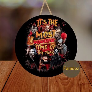 Halloween Door Sign, Halloween Door Sign, Horror Characters, Halloween Door Hanger, Halloween movie, Horror Character door sign