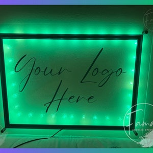 LED Personalized Acrylic Business Sign, Custom Acrylic Business Logo Sign, Salon Sign,  Sign for Office Storefont, business wall sign,Famdez