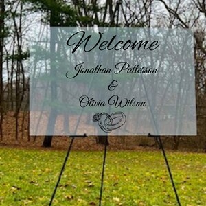 Acrylic Welcome Wedding Sign| Bridal Shower Sign | Wedding Entrance Sign | Wedding Signage | Wedding Decor | Mr and Mrs Sign | Acrylic signs