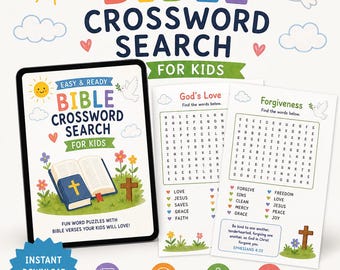 Kids Word Search  |  Easy Reader Faith Word search (Digital Download)
