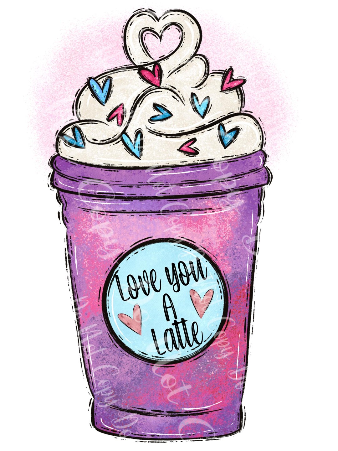 Love You a Latte Funny Valentine Coffee Png, Coffee Png, Valentine PNG ...