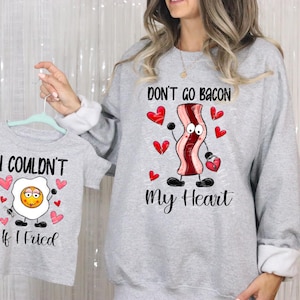 Mom and Mini Bacon and Eggs Valentine Png, Bacon and Egg Png, Valentine PNG, Valentine Gift, couples png ,Valentine Love Shirt Png Design