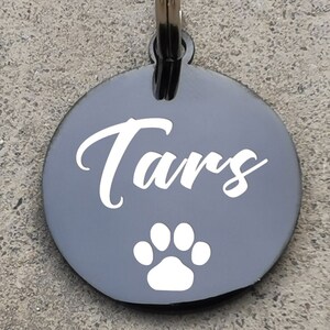 Personalized Dog Tag Stainless Steel Pet ID Tags Small Cat Tags, Pet Tags Puppy Name Round ID Tags Text Engraved on Both Sides