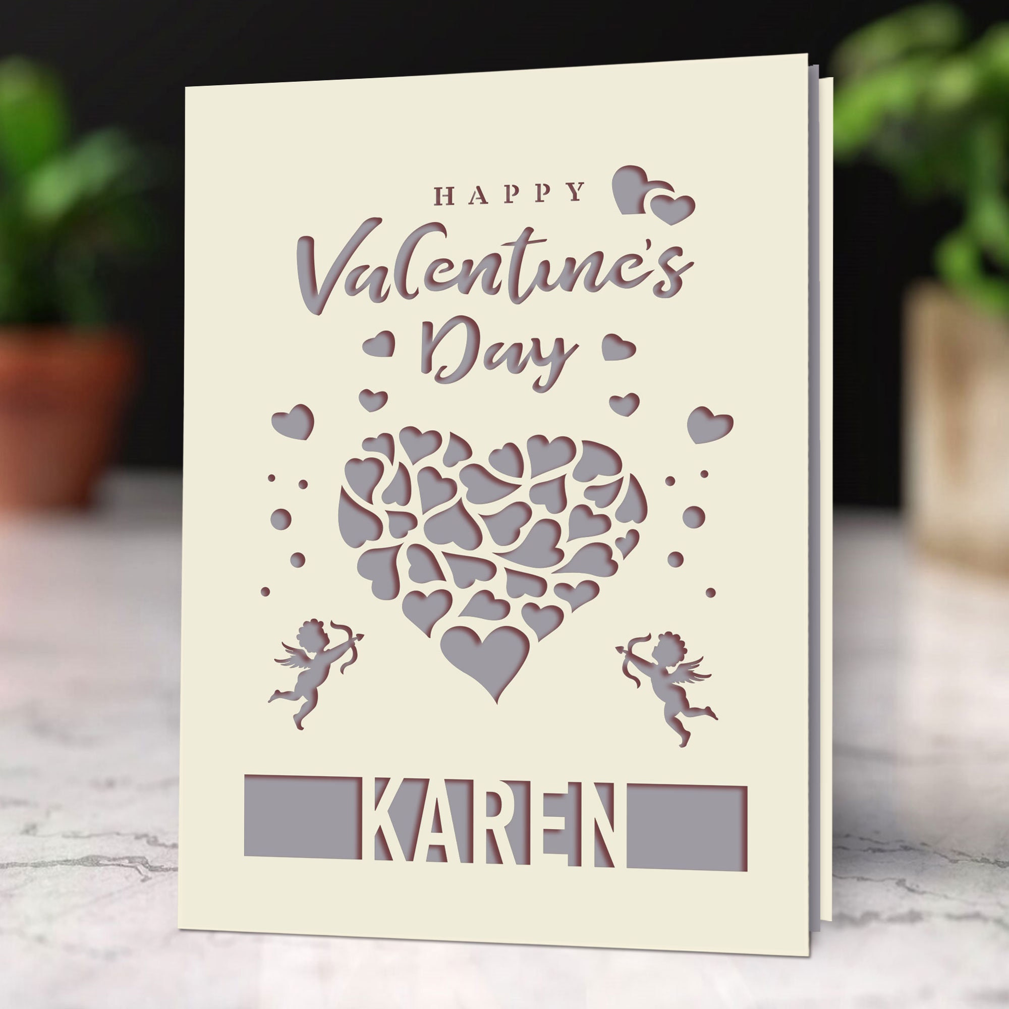 Personalized Valentines Day Cards for Him Her Valentines Day Gifts With ...