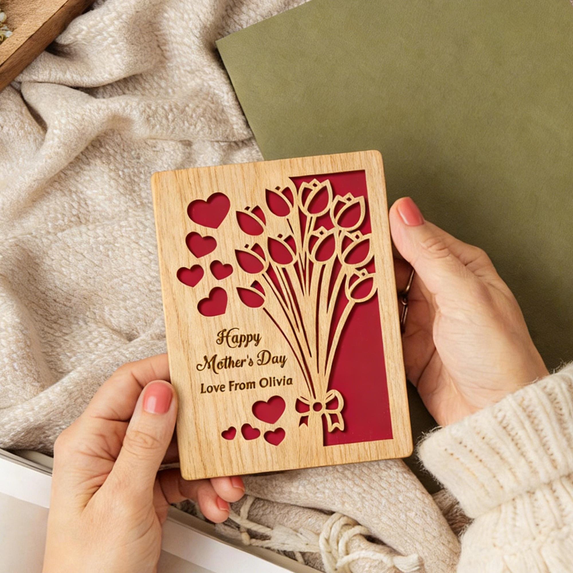 Personalized Mothers Day Card, Happy Mothers Day Card, Custom Mothers ...