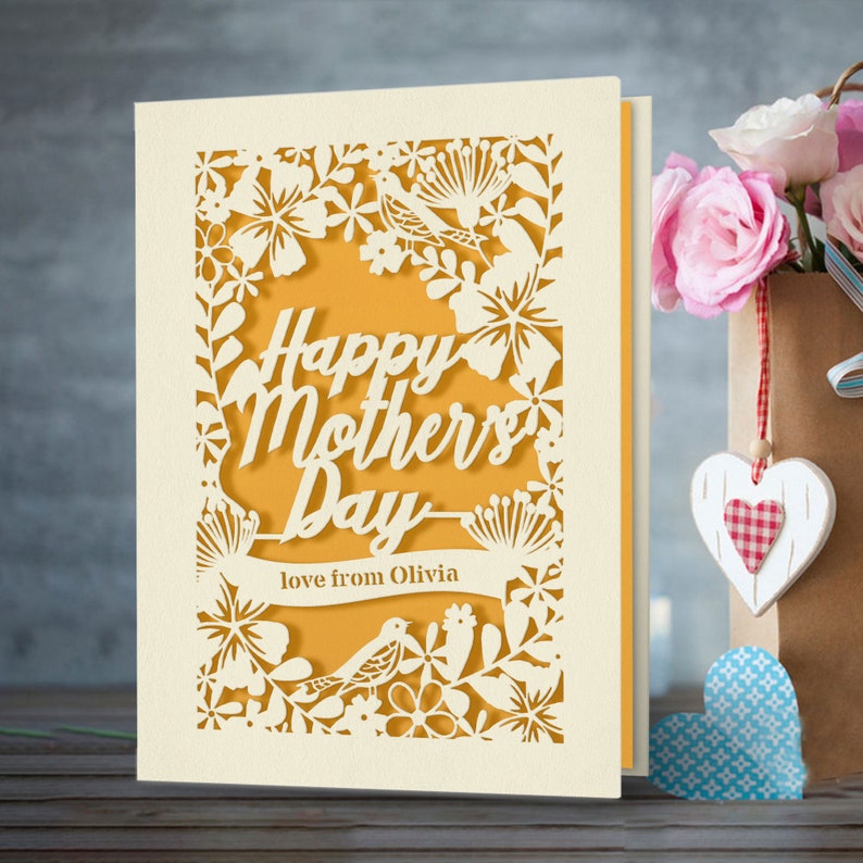 Personalized Mother's Day Card Custom Mothers Day Gift for Mum Her ...