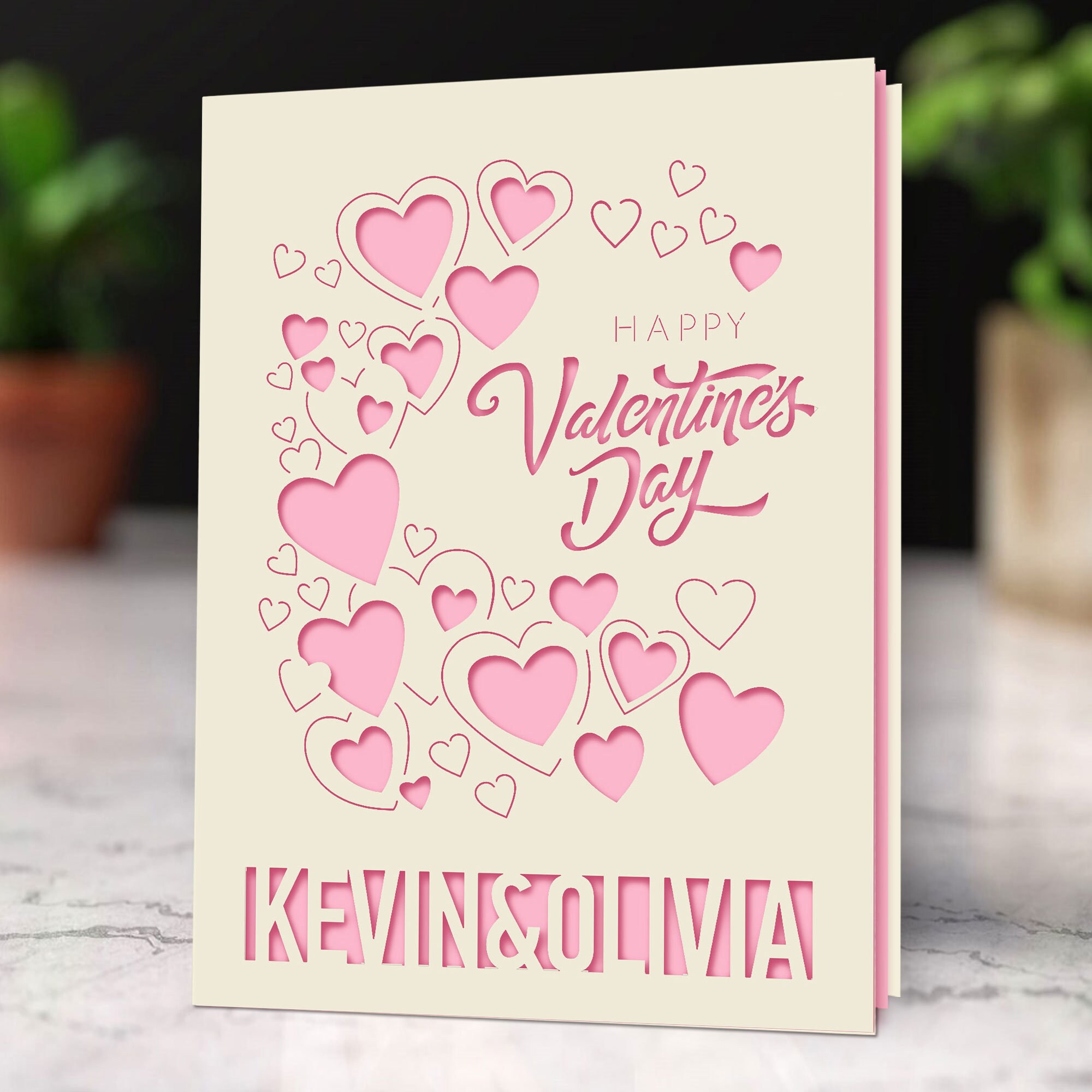 Personalized Valentines Day Cards for Him Her Valentines Day Gifts With ...